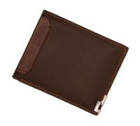 WINH Men Short PU Leather Wallet Multi Layer Card Purse for Casual Fashion Iron Edge Flip Wallet Fathers (Light Brown)
