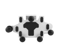 WINH Motorcycle Phone Clamp, Prevent Motorcycle Phone Holder Slippage, Ball Head Type, Shock Absorption, Adjustable Angle for Riding (Silver)