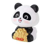 WINH Panda Ornament of Car Dashboard, Compact and Funny Joy Luck and Fortune Panda Solar Statue Made for the Restaurant (Big Eyes)