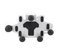 WINH Phone Clamp, Aluminum Alloy Mount CNC Machined for Motorcycle Accessory (Silver)