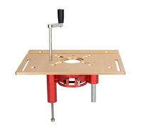 WINH Router Lift for Woodworking Router Table, Aluminum Alloy and Stainless Steel Construction, Easy Crank Handle Adjustment, Ideal for Projects (Gold)