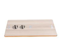 WINH RV Table Table, Rounded Corner Folded in Half a Boat Top for a for a Dining Room Yacht Trailer (Wood color)