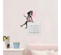 Winhappyhome 3Pcs/Set Small Wall Sticker Switch Stickers Door Decals Bedroom Nursery Decoration Butterfly Fairy Girl