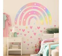 Winhappyhome Colorful Rainbow Love Star Wall Sticker Children's Room Bedroom Background Decoration Wall Stickers