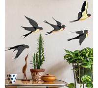 Winhappyhome Flying Swallows Pattern Wall Sticker for Living Room Children's Room Kindergarten Wall Decoration