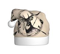 WINHGA Hunting Arrows Triangles Deer Prints Men's and women's plush Christmas hats, adult New Year's holiday party caps