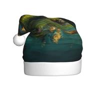 WINHGA Little tiger in the pavilion Prints Men's and women's plush Christmas hats, adult New Year's holiday party caps