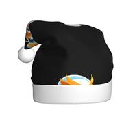 WINHGA Owl in space suit flying on rocket Prints Men's and women's plush Christmas hats, adult New Year's holiday party caps