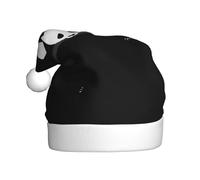 WINHGA Panda doing somersault Prints Men's and women's plush Christmas hats, adult New Year's holiday party caps