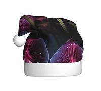 WINHGA Worm-eater Prints Men's and women's plush Christmas hats, adult New Year's holiday party caps