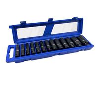 WinHolder 13pcs 1/2" Drive AF Imperial SAE Double Deep Garage 6 Point Deep Impact Sockets SAE AF Imperial Fit 1/2" Drive Ratchets