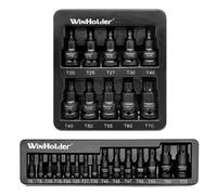 WinHolder 25pcs Impact TORX Star BIT Sockets 1/2'' Drive T20 to T70 & Impact Torx Bit Socket Set 1/4" 3/8" 1/2" T6-T70 TRX-Star Car Garage Repair Tool Kit