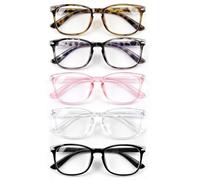 WinHoliLux 5 Pack Blue Light Blocking Glasses with Storage Bags | Computer Screen Filter, Anti-Headache, Anti-Eye Strain, Anti-Glare, UV Protection, Gaming Glasses, Non-Prescription