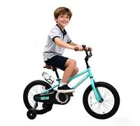 WinHope Kids Bike, Beginner Bicycle with Training Wheels and Adjustable Seat, Easy to Ride Balance to Pedal Learning Bike, 12-20 Inch for Boys and Girls(Green)