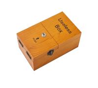 WinHUb Wooden Useless Box Funny Prank Toy, Self-Closing Machine Leave Me Alone Box, Creative Desktop Gadget for Stress Relief, Kids & Adult Birthday Party Gift