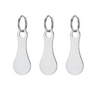 Winhuey 3 Pcs Trolley Token, Stainless Steel Trolley Coin Removable Trolley Key for Releasing Supermarket Trolleys Shopping Trolley Token