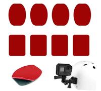 Winhuey 8 Pcs Dash Cam Sticky Pads, Double Sided Waterproof Adhesive Mount Pads Replacement for Car Dashcam & Action Cameras, Heat Resistant Sticker Kit (2 Shapes, Red)