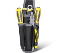 WINHUNT Tool Belt Pouch, Small Tool Holder, Secateurs Holster Screwdriver Holder Gardening Tools for Garden Pruning Pliers (10x4x27cm, 4 Pockets)