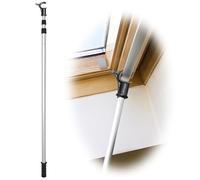 WinHux 1.2-3.0 Metre Telescopic Twist Lock Window Pole Rod Opener Designed to be Compatible with Velux Top Bar Windows and Blind Handle Bars, Skylight Opener Rod with Non Slip Hook
