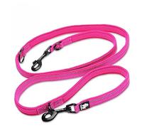 WINHYEPET True Love 7 In 1 Multi-Function Adjustable Dog Lead Hand Free Pet Training Leash Nylon Reflective Comfortable Multi-Purpose Dog Leash TLL2411(Fushcia,L)