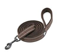 WINHYEPET True Love Dog Leash Nylon Reflective Comfortable Handle Lead Puppy Training Walking Rope Easy Control Suitable Small Medium Large Breeds 110cm Length TLL2111(Brown,L)