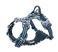 WINHYEPET True Love No-Pull Dog Harness, Cotton Fabric Breathable and Reflective Soft, Adjustbale for Running Walking, Suitable Small Medium Large Cats Dogs TLH5655(Saxony Blue, XS)