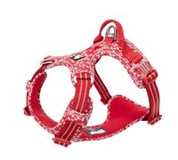 WINHYEPET True Love No-Pull Dog Harness, Cotton Fabric Breathable and Reflective Soft, Adjustbale for Running Walking, Suitable Small Medium Large Cats Dogs TLH5655(Poppy Red, S)
