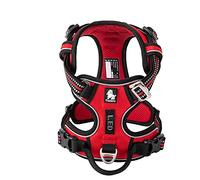 WINHYEPET True Love No Pull Dog Harness Extra Reflective Pet Harness for Small Medium Large Dogs Adjustbale for Running Walking Padded Soft Mesh Vest Easy Control TLH56512(Red,XL)