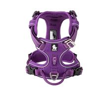 WINHYEPET True Love No Pull Dog Harness Extra Reflective Pet Harness for Small Medium Large Dogs Adjustbale for Running Walking Padded Soft Mesh Vest Easy Control TLH56512(Purple,S)