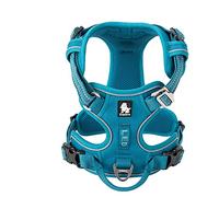 WINHYEPET True Love No Pull Dog Harness Extra Reflective Pet Harness for Small Medium Large Dogs Adjustbale for Running Walking Padded Soft Mesh Vest Easy Control TLH56512(Blue,S)