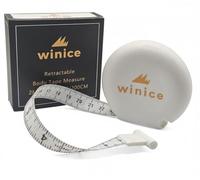 WINICE Body Tape Measure, 200cm/80 Inch Retractable Measuring Tape for Body Measurements, Dual Scale cm & Inches, Accurate Fitness Measurement Tape for Waist, Hips, Chest, Arms, Weight Track (White)