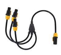 wininks - powerCON 1 to 3 Outlet Cable - PowerCon True1 Male to 3X Female 20A Waterproof Y Extension Outdoor Splitter Cable (SAC3MX - SAC3FX)