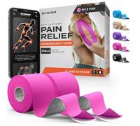 WINIOM Kinesiology Tape-Amazing Support for Athletic Sports and Recovery+Free Taping Guide-16.4 Foot Uncut 2" Roll (Wild Pink (2 Pack) + Guide