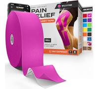 WINIOM Kinesiology Tape-Amazing Support for Athletic Sports and Recovery + Free Taping Guide-Uncut Roll 2 Inch and 100 Feet (Wild Pink + Free Taping Guide,