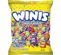 Winis Chewy Candy Original Variety Bag - Taffy Candies 150 individually wrapped pieces- Sharing Size 12 Oz Bag Halloween Assortment Mix