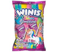 Winis Unicorn | Taffy Pops | Cotton Candy Flavour | 4oz Bag | Pack of 15 | Easter Candy Bags