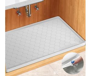 Winisok Silicone Under Sink Mat 34" x 22", Kitchen Essentials and Gadgets, Shelf Liner and Cabinet Protector, Home Organizers and Storage, Waterproof Bathroom Tray