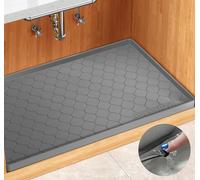 WINISOK Under Sink Mat - 37" x 19" Shelf Protector for Kitchen Bathroom and Laundry,Cabinet Organizers, Waterproof Multi-Purpose liner, Flexible Silicone Drip Tray
