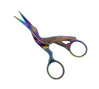 Winjul Classic Stork Scissors 4" - Sharp Tip Crane Design Sewing Scissors | DIY Fabric Tools Small Shear for Crafting | Embroidery Needle Work Art Work Everyday Use Household Scissors | Multicolour