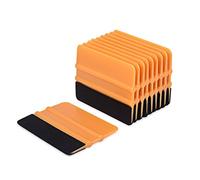 Winjun 10 Pack Plastic Gold Car Fabric Fiber Felt Edge Squeegee Tint Film Vinyl Wrap Auto Application Kit Wallpaper Tool