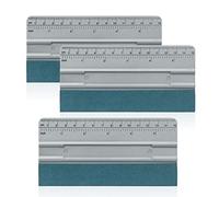 Winjun 6 Inch Squeegee All-in-1 with Ruler and Micro Fiber Felt Edge for Car Wrapping Vinyl Application Sign Making Graphic Film Installation, Pack of 3