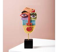 Wink - Handcrafted Statues Resin Abstract Sculpture for Home Decor Modern,African Art Tribal Figurines Decorations Items Accents Influencer Picks for Bookshelf,TV Stand,Living Room,Nightstand