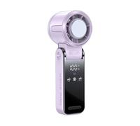 Winkeabuy Portable Handheld Fan,100 Adjustable,USB Rechargeable Foldable Personal Fan,Real Screen,Small Time Digital Held Hand Display
