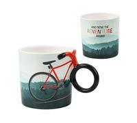 Winkee - Bicycle Coffee Mug - Stylish Coffee Cup with Bicycle Handle I Bicycle Tea Cup I Perfect Bicycle Accessory