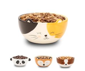 Winkee - Kitten Cereal Bowl, Cute Small Ceramic Bowl with cat Ears, Stoneware Bowl in Cute Kitten Look, Gift for Birthday, School enrolment, Christmas, Valentine's Day