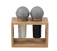 Winkee Rocks - Microphone Salt & Pepper Shaker | The Cool Spice Shakers in Microphone Look | Ceramic Salt and Pepper Shakers | Decoration for Kitchen | Gift for Christmas, Wedding Anniversary