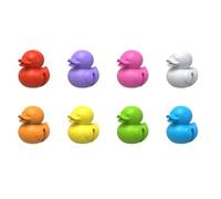 Winkee Squeaky Ducks Glass Markers Set of 8 Silicone Wine Glass Markers