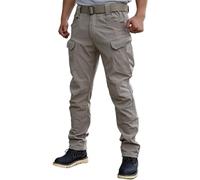 WINKEEY Mens Cargo Work Combat Trousers Waterproof Casual Camo Trousers for Man Durable Outdoors Mens Work Pants,Khaki L