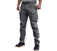 WINKEEY Mens Cargo Work Combat Trousers Waterproof Casual Camo Trousers for Man Durable Outdoors Mens Work Pants,Grey XL