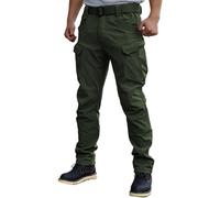 WINKEEY Mens Cargo Work Combat Trousers Waterproof Casual Camo Trousers for Man Durable Outdoors Mens Work Pants,Green M